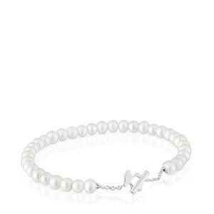 Tous Bangle Bracelet with cultivated pearls I-Bear